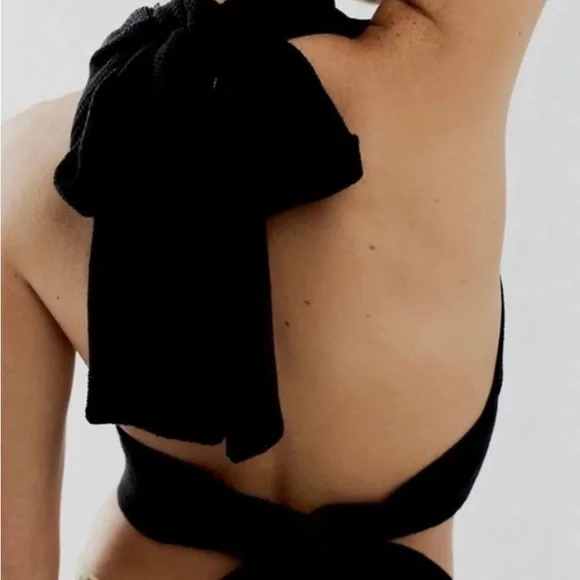 NWT Free People Orchid Convertible Multiway Sweater Tank in Black Size XS - Picture 3 of 4